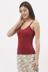 Floret Cotton Camisole (Pack of 2) - Maroon Sky — thumbnail 4